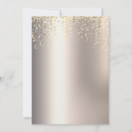 Invitation Sequins Robe Confetti Ivoire 100e anniversaire (Dos)