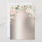 Invitation Séquins Rose Robe d'or Rose Ivoire 60e anniversair (Dos)