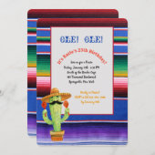Invitation Serape Fiesta (Devant / Derrière)