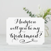 Invitation Seras-Tu Ma Calligraphie Noire D'Époux (Debout devant)