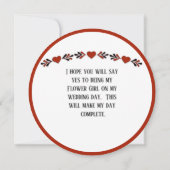 Invitation Seras-tu ma Demoiselle d'Honneur (Dos)