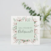 Invitation Seras-tu ma demoiselle d'honneur Coton rustique du (Debout devant)