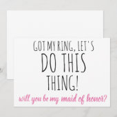 Invitation seras-tu ma demoiselle d'honneur? demande pour mar (Devant / Derrière)