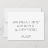 Invitation Seras-Tu Ma Demoiselle D'honneur | Demoiselle D'ho (Dos)