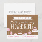 Invitation Seras-Tu Ma Demoiselle D'honneur | Demoiselle D'ho (Devant / Derrière)