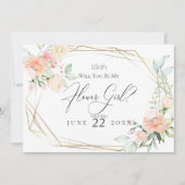 Invitation Seras-tu ma demoiselle d'honneur Fleurs de printem (Devant)