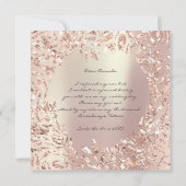 Invitation Seras-tu ma demoiselle d'honneur Fleurs en or rose (Dos)