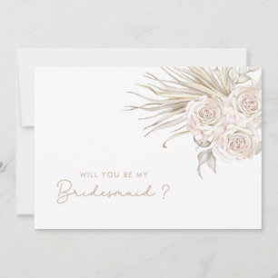 Invitation Seras-Tu Ma Demoiselle D'Honneur Floral