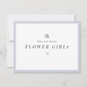 Invitation Seras-tu ma demoiselle d'honneur florale minimalis