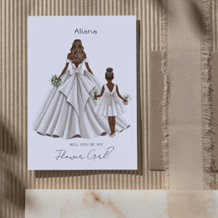 Invitation Seras-tu ma demoiselle d'honneur ? Illustration pe