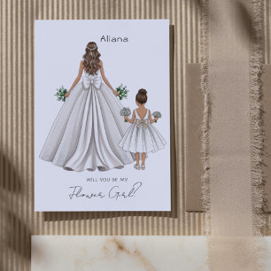 Invitation Seras-tu ma demoiselle d'honneur ? Illustration pe