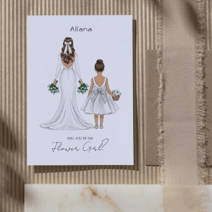 Invitation Seras-tu ma demoiselle d'honneur ? Illustration pe