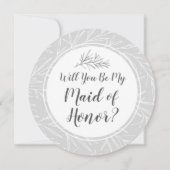 Invitation Seras-tu ma demoiselle d'honneur Moderne Feuille B (Devant)