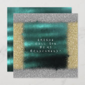 Invitation Seras-tu ma demoiselle d'honneur Paillettes dorées (Devant / Derrière)