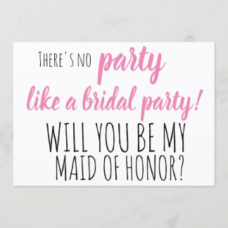 Invitation seras-tu ma demoiselle d'honneur? proposition de m