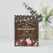 Invitation Seras-tu ma demoiselle d'honneur | Rustique Campag (Debout devant)