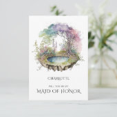 Invitation Seras-Tu Ma Demoiselle D'Honneur Trésor De Voeux (Debout devant)