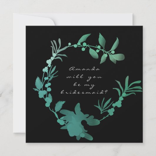 Invitation Seras-Tu Ma Femme D'Accueil Turquoise (Devant)