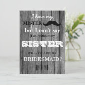 Invitation Seras-tu ma femme de ménage ? Arrière - plan de bo (Debout devant)