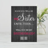 Invitation Seras-tu ma femme de ménage ? Arrière - plan en bo (Debout devant)