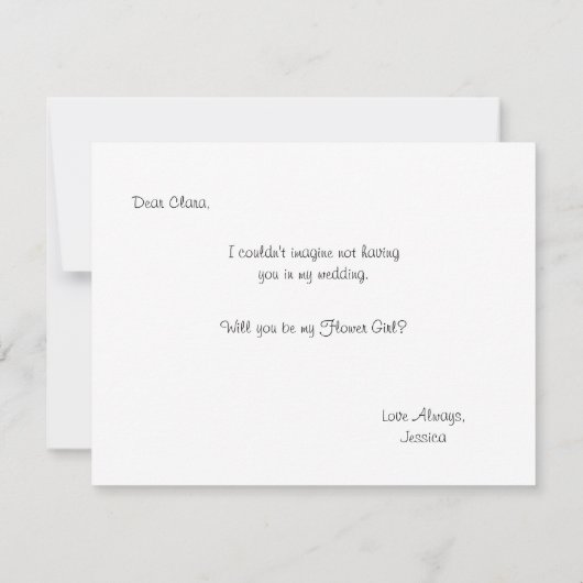 Invitation Seras-Tu Ma Fille Fleur ? | Bridesmaid (Dos)