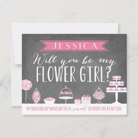 Invitation Seras-Tu Ma Fille Fleur ? | Bridesmaid (Devant)