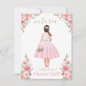 Invitation Seras-tu ma fille Flower (Devant)