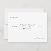 Invitation Seras-Tu Ma Jeune Femme D'Accueil | Bridesmaid (Dos)