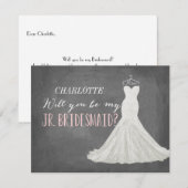 Invitation Seras-Tu Ma Jeune Femme D'Accueil | Bridesmaid (Devant / Derrière)