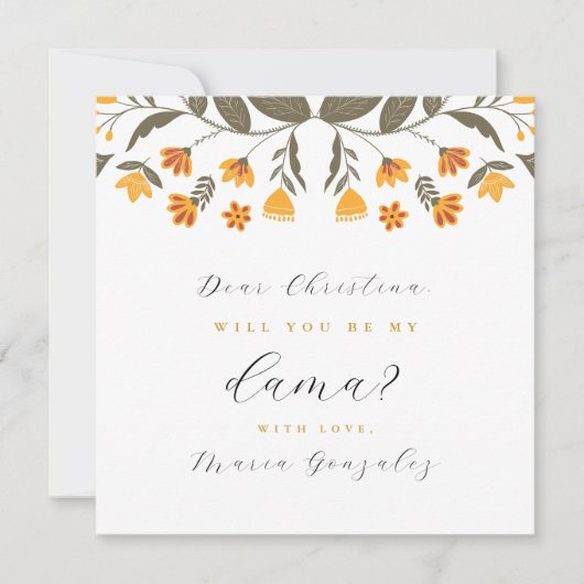 Invitation Seras-tu ma proposition Dama Quinceanera Photo (Devant)