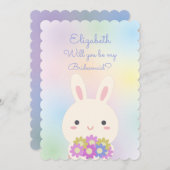 Invitation Seras-Tu Ma Serveuse D'Épouse Mmignonne Bunny Flor (Devant / Derrière)