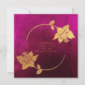Invitation Seras-Tu Ma Serveuse D'Epouse Rose Fuchsia Velvet (Devant)