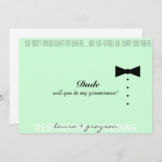 Invitation Seras-tu mon____? (Devant / Derrière)