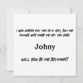 Invitation Seras-Tu Mon Bestman ? (Dos)