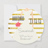 Invitation Seras-Tu Mon Époux D'Or De Femme (Devant)