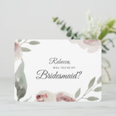 Invitation Seras-tu mon Eucalyptus de l'Aquarelle d'honneur (Debout devant)