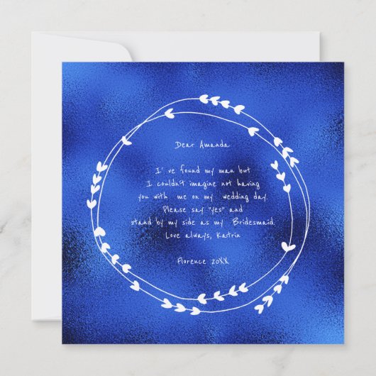 Invitation Seras-Tu Mon Femme D'Accueil Verre Sapphire Blanc (Dos)