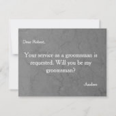 Invitation Seras-tu mon garçon d'honneur? (Dos)