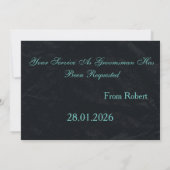 Invitation Seras-tu mon garçon d'honneur Cravate sarcelle et  (Dos)