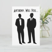 Invitation Seras-tu mon garçon d'honneur témoin (Debout devant)