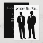 Invitation Seras-tu mon garçon d'honneur témoin (Devant / Derrière)