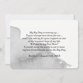 Invitation Seras-tu mon Meilleur Homme ? Aquarelle gris (Dos)