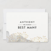 Invitation Seras-tu mon Meilleur Homme ? Aquarelle gris (Devant)