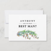Invitation Seras-tu mon Meilleur Homme ? Botanique rustique (Devant)
