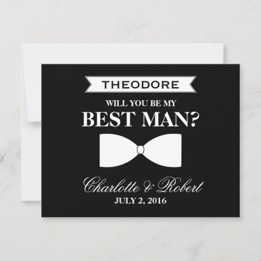 Invitation Seras-tu mon meilleur homme ?| Groomsman (Devant)