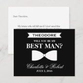 Invitation Seras-tu mon meilleur homme ?| Groomsman (Devant / Derrière)