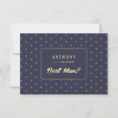 Invitation Seras-tu mon Meilleur Homme ? Marine Blue Gold (Devant)