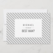 Invitation Seras-tu mon Meilleur Homme ? Motif Gris (Devant)