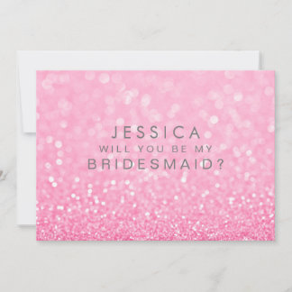 Invitation Seras-Tu Mon Porte-Mresse Gold Pink Ombre
