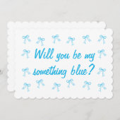 Invitation Seras-tu mon quelque chose de bleu Bridesmaid Prop (Devant / Derrière)